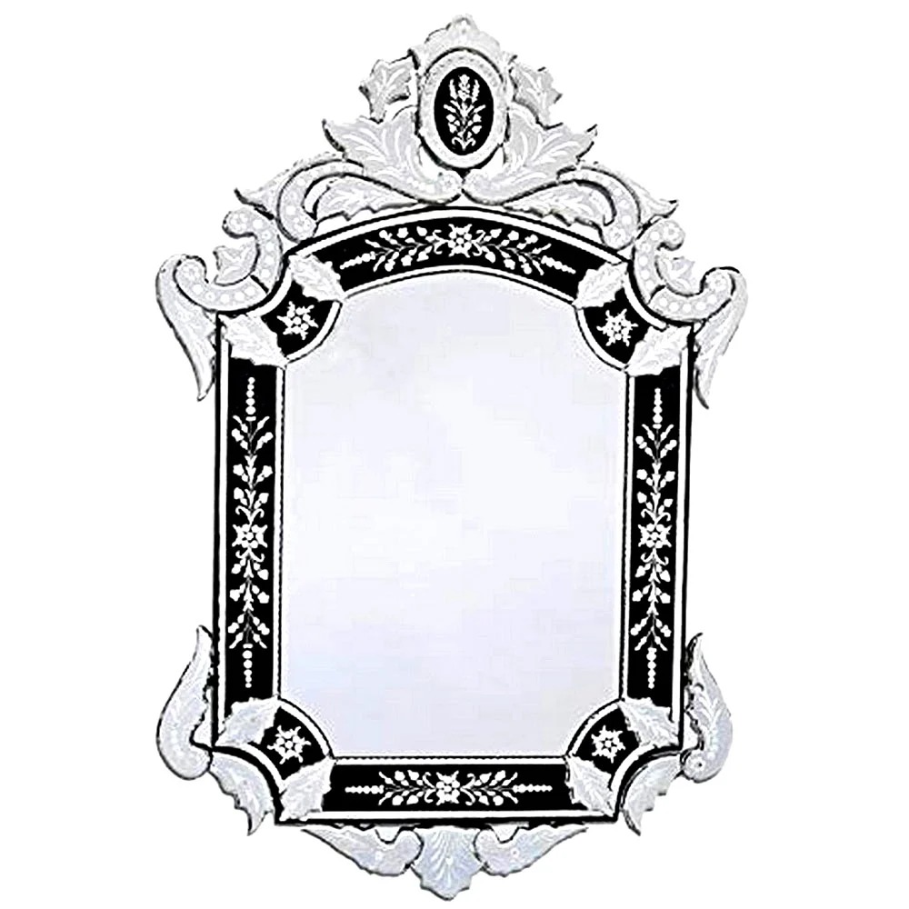 Monochrome Pattern Frame Mirror
